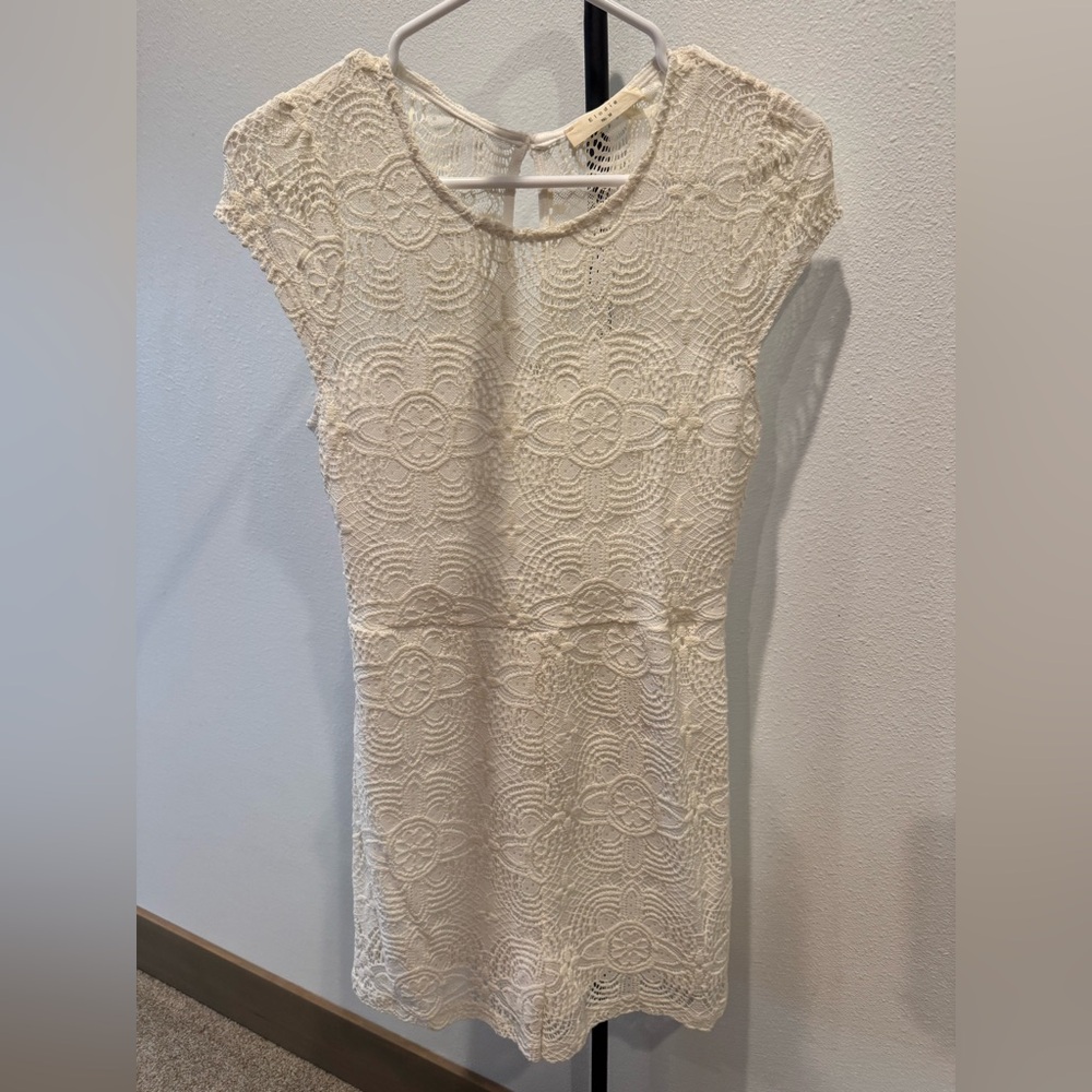 Elegant Cream Lace Romper